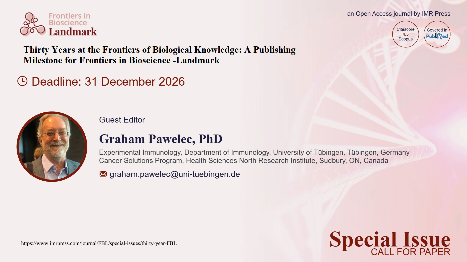 Banner image for Thirty Years at the Frontiers of Biological Knowledge: A Publishing Milestone for Frontiers in Bioscience -Landmark